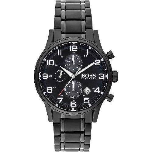 Image of Hugo Boss Aeroliner IP Sort Quartz herre ur, model 1513180